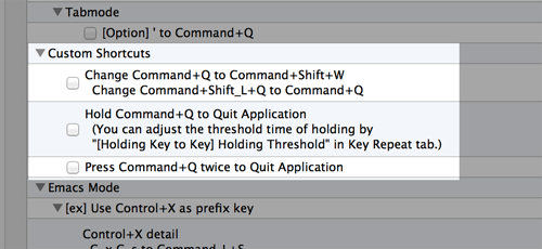 KeyRemap4MacBook Custom Shortcuts